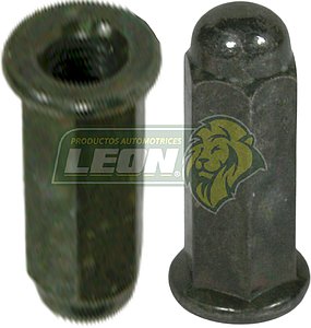 TUERCA HEXAGONAL 6MM P/ESCAPE DE MOTONETA, HEX. 3/8 LGO 30 MM T/BELLOTA. VERDE (MINIMO BOLSA C/5 PZ.)