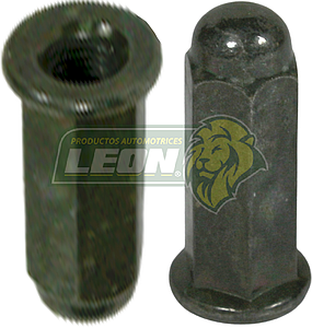 TUERCA HEXAGONAL 6MM P/ESCAPE DE MOTONETA, HEX. 3/8 LGO 30 MM T/BELLOTA. VERDE (MINIMO BOLSA C/5 PZ.)