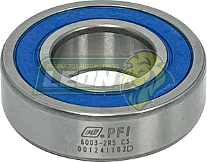 BALERO 6003 2RS ARMADURA DE MARCHA SERIE 28MT LADO FLECHA, SELLO, HULE 17x35x10 mm (6-103-4)