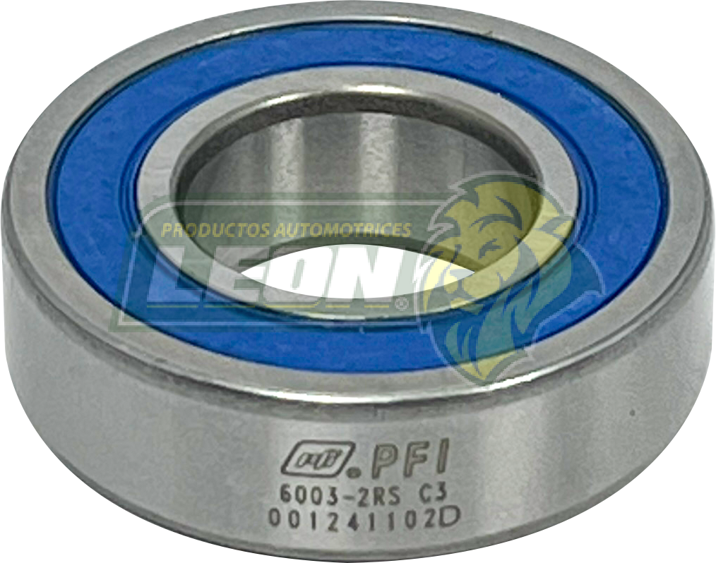 BALERO 6003 2RS ARMADURA DE MARCHA SERIE 28MT LADO FLECHA, SELLO, HULE 17x35x10 mm (6-103-4)