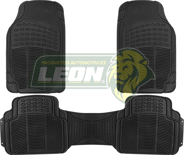 TAPETE HULE GRUESO NEGRO UNIVERSAL (JGO. c/3 pz.)