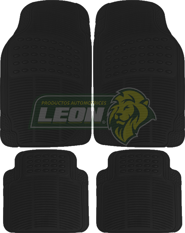 TAPETE HULE GRUESO NEGRO UNIVERSAL (JGO. c/4 pz.)