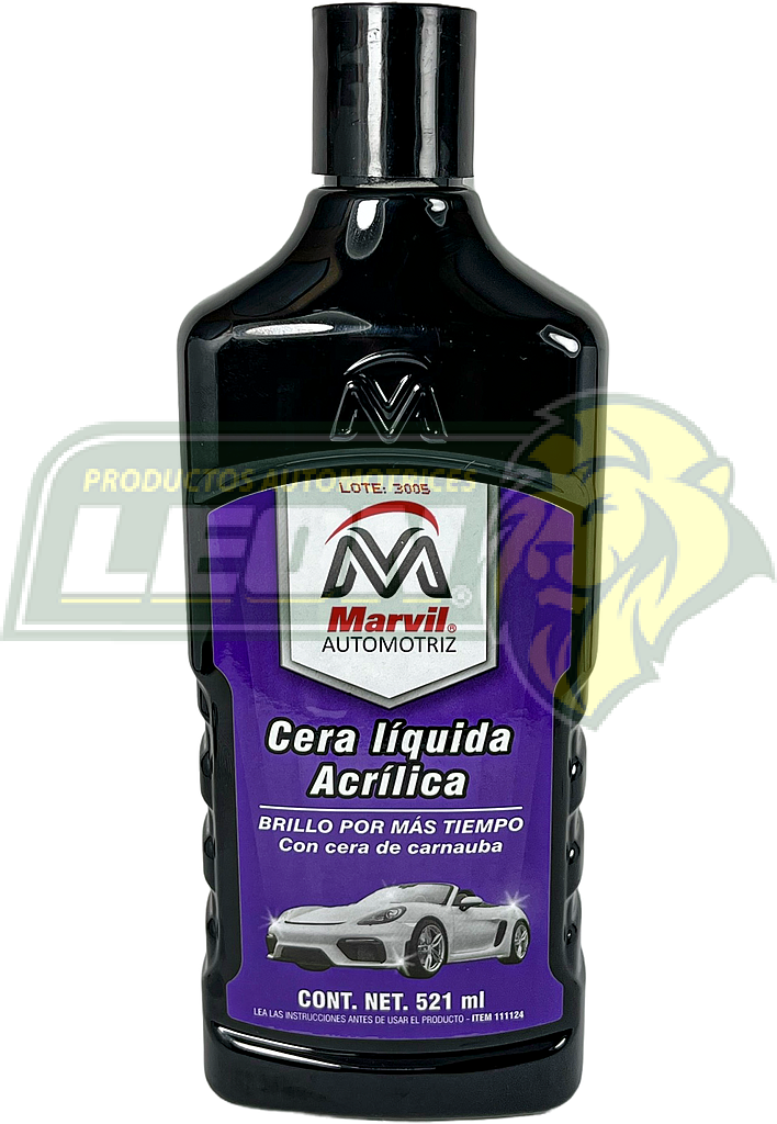 CERA LIQUIDA ACRILICA CON CARNAUBA 521 ml. MORADA MARVIL
