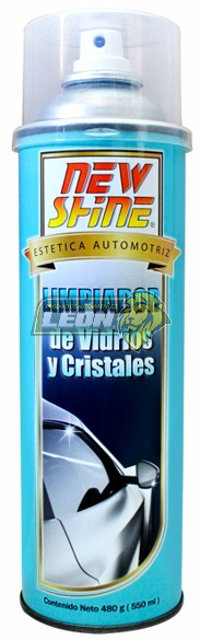 LIMPIADOR DE VIDRIOS Y CRISTALES SPRAY NEW SHINE (480 gr. / 550 ml)