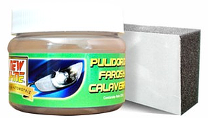 CREMA PULIDOR DE FAROS CON LIJA PARA RAYONES NEW SHINE 150 gr.