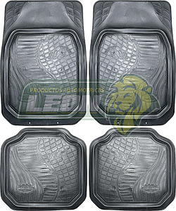 TAPETE HULE GRUESO ROADWAY NEGRO UNIVERSALES JUMBO (JGO. c/4 pz.)