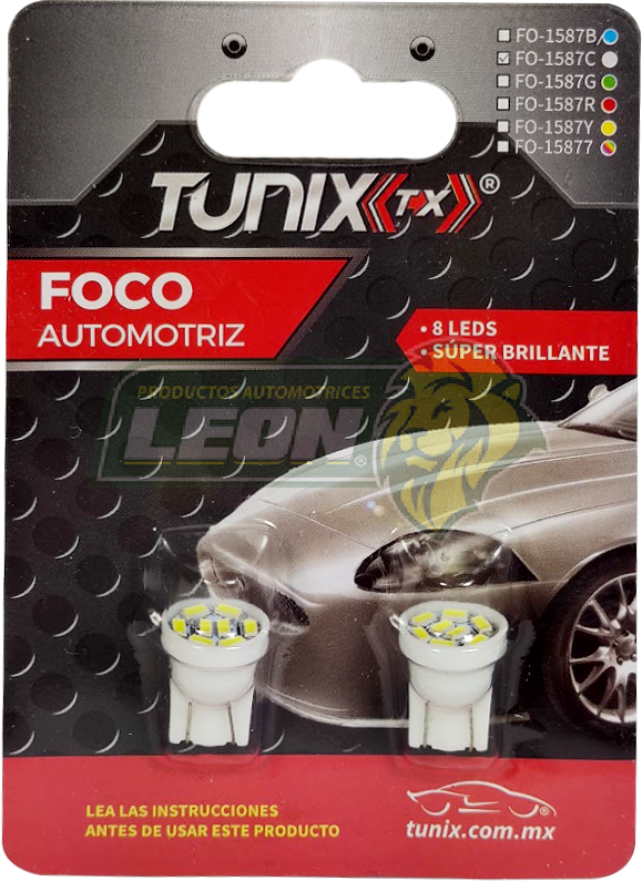 FOCO PELLIZCO 7 LEDS BLANCO TUNIX (JGO. c/2 pz.)