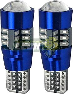 FOCO PELLIZCO 12V 27 LEDS C/CANBUS, LUPA Y FUNCION ESTROBO AZUL (JGO. c/2 pz.) TUNIX