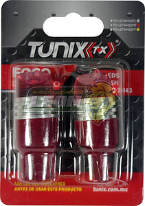 FOCOS DE PELLIZCO 7443, 3LED, CON CAPUCHA Y FUNCION DE FLASH, ROJO (PAR)