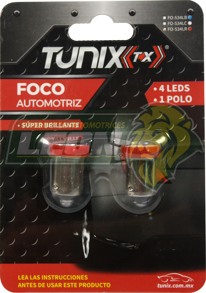 FOCO 53 4 LEDS ROJO TIPO BALA