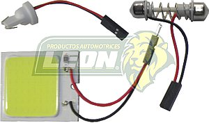 FOCO T/FUSIBLE AJUSTABLE 48 LEDS COB 4x3.5 cm BLANCO C/ADAPTADORES (JGO.) TUNIX