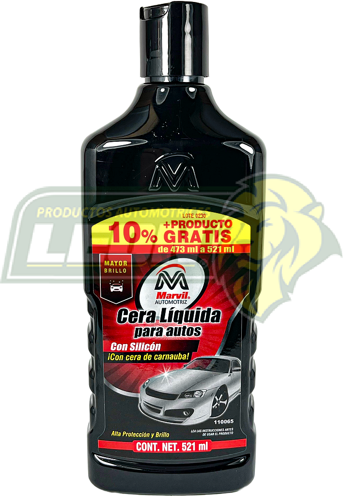 CERA LIQUIDA ACRILICA CON CARNAUBA 521 ml. ROJA MARVIL