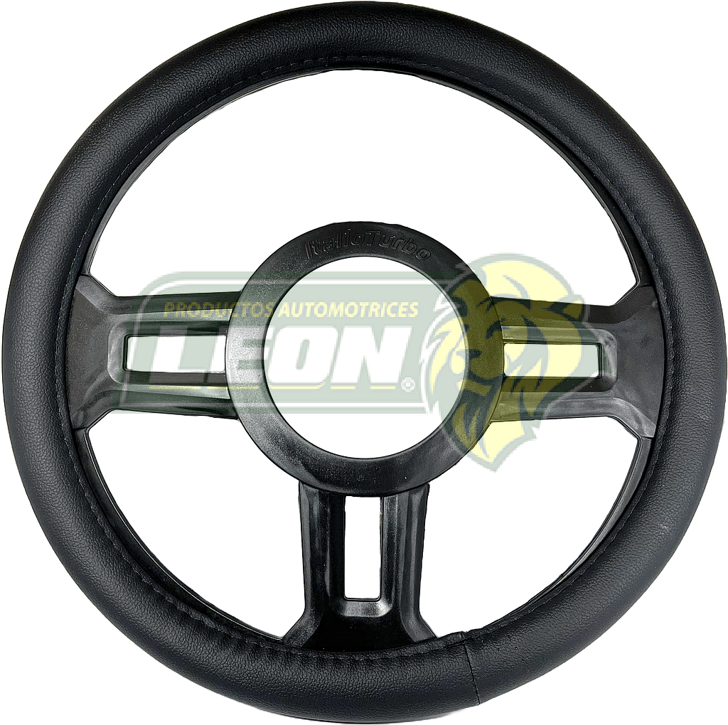 FUNDA P/VOLANTE PIEL AUTOMOTRIZ MEDIANO NEGRO LISO
