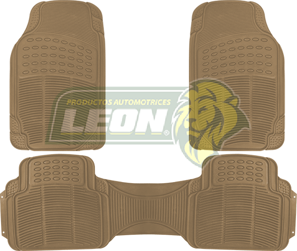 TAPETE HULE GRUESO BEIGE UNIVERSAL (JGO. c/3 pz.)