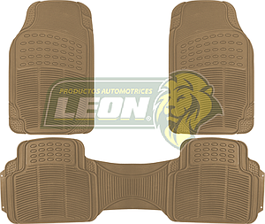 TAPETE HULE GRUESO BEIGE UNIVERSAL (JGO. c/3 pz.)