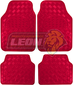 TAPETE CROMADO ROJO BRILLANTE (JGO. c/4 pz.)