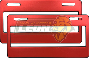 PORTAPLACAS WRAP LISO ROJO (JGO. c/2 pzas.)