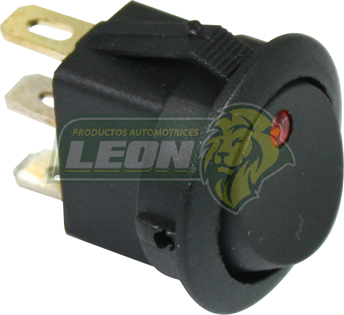 SWITCH DE TECLA REDONDO C/LUZ LED ROJO