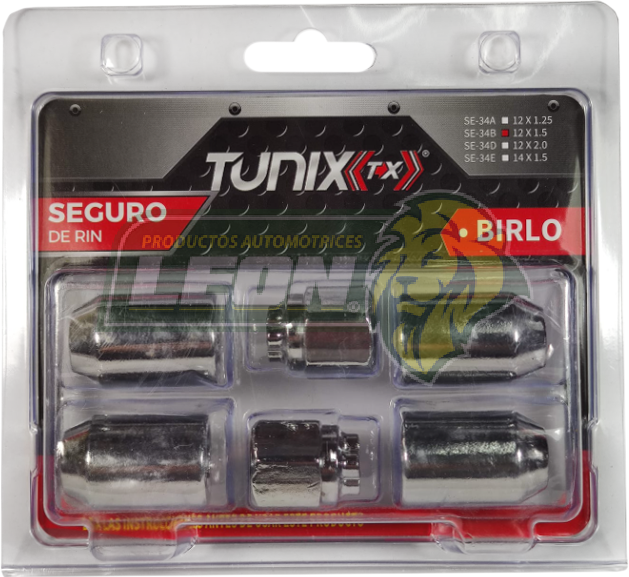 SEGUROS P/RIN 12x1.5 mm PLACACERO C/2 LLAVES TCA LARGA SOLIDA