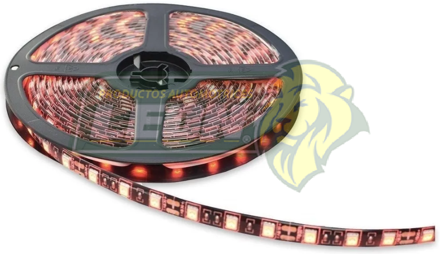 ROLLO HIPERLEDS (300 LEDS 5050 ROJOS) 5 mts. RECORTABLE (5M-RED)