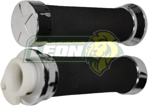 PUÑOS MOTO 125CC/150CC P/ NEGROS C/TAPA CROMADA