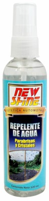 REPELENTE DE AGUA PARA CRISTAL NEW SHINE 120 ml.