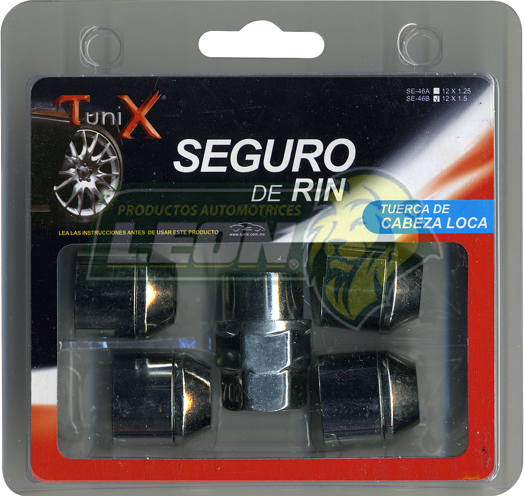 SEGURO P/RIN CABEZA LOCA 12X1.5 TUERCA PASADA TUNIX