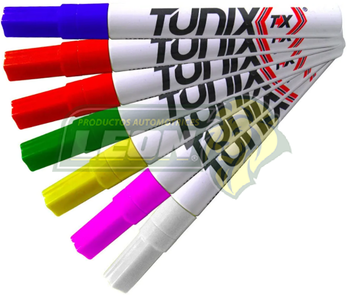 MARCADOR DE ACEITE PARA LLANTAS (ESCRIBE SOBRE CUALQUIER SUPERFICIE, PUNTO MEDIO, BASE ACEITE, ACABADO MATE) BLANCO, AZUL, VERDE, ROJO, AMARILLO = MAR-LL8C