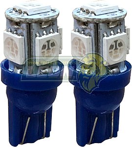 FOCO PELLIZCO 5 HIPER LEDS AZUL (JGO. c/2 pz.) TUNIX