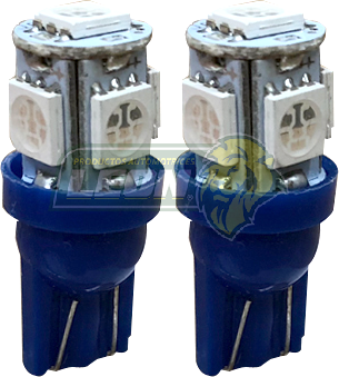 FOCO PELLIZCO 5 HIPER LEDS AZUL (JGO. c/2 pz.) TUNIX