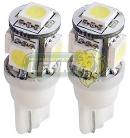 FOCO PELLIZCO 5 HIPER LEDS BLANCO (JGO. c/2 pz.) TUNIX