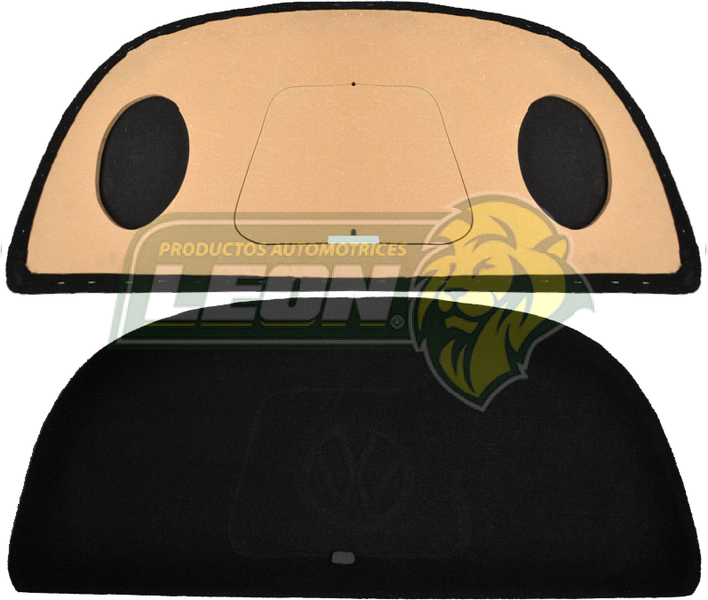 TAPA 1/2 LUNA TRASERA VW 1600 ALFOMBRA NEGRA ACONDICIONADA P/BOCINAS