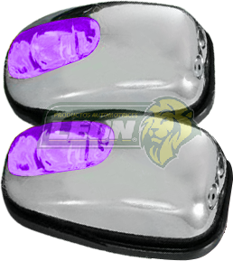 CHISGUETERO CROMADO C/LED PURPURA (JGO. c/2pz.) (ARE100PUR)
