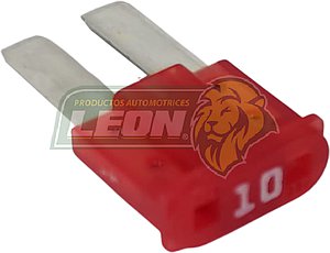 FUSIBLE CLAVIJA MICRO ROJO 10 AMP. PATAS LARGAS,2 TERMINALES MCA. LITTELFUSE