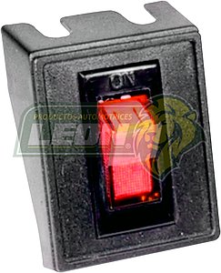 SWITCH DE TABLERO BOTON ROJO C/LUZ (JF9041 ROJO)