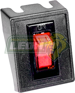 SWITCH DE TABLERO BOTON ROJO C/LUZ (JF9041 ROJO)