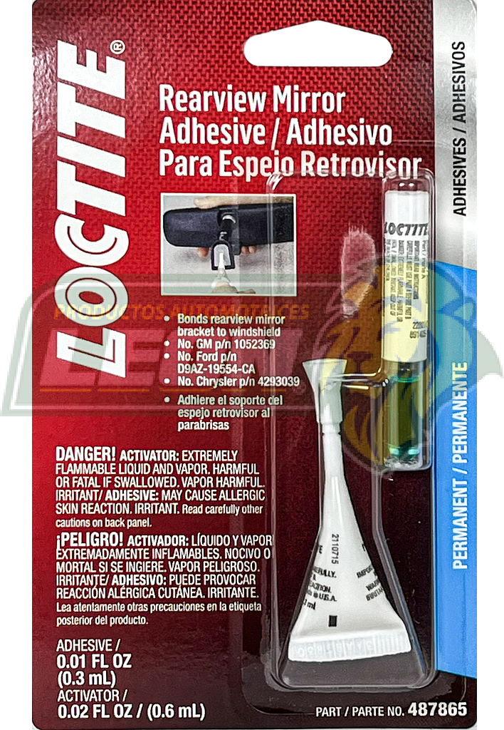 ADHESIVO PERMANENTE PARA ESPEJO RETROVISOR LOCTITE INDIVIDUAL (487865)