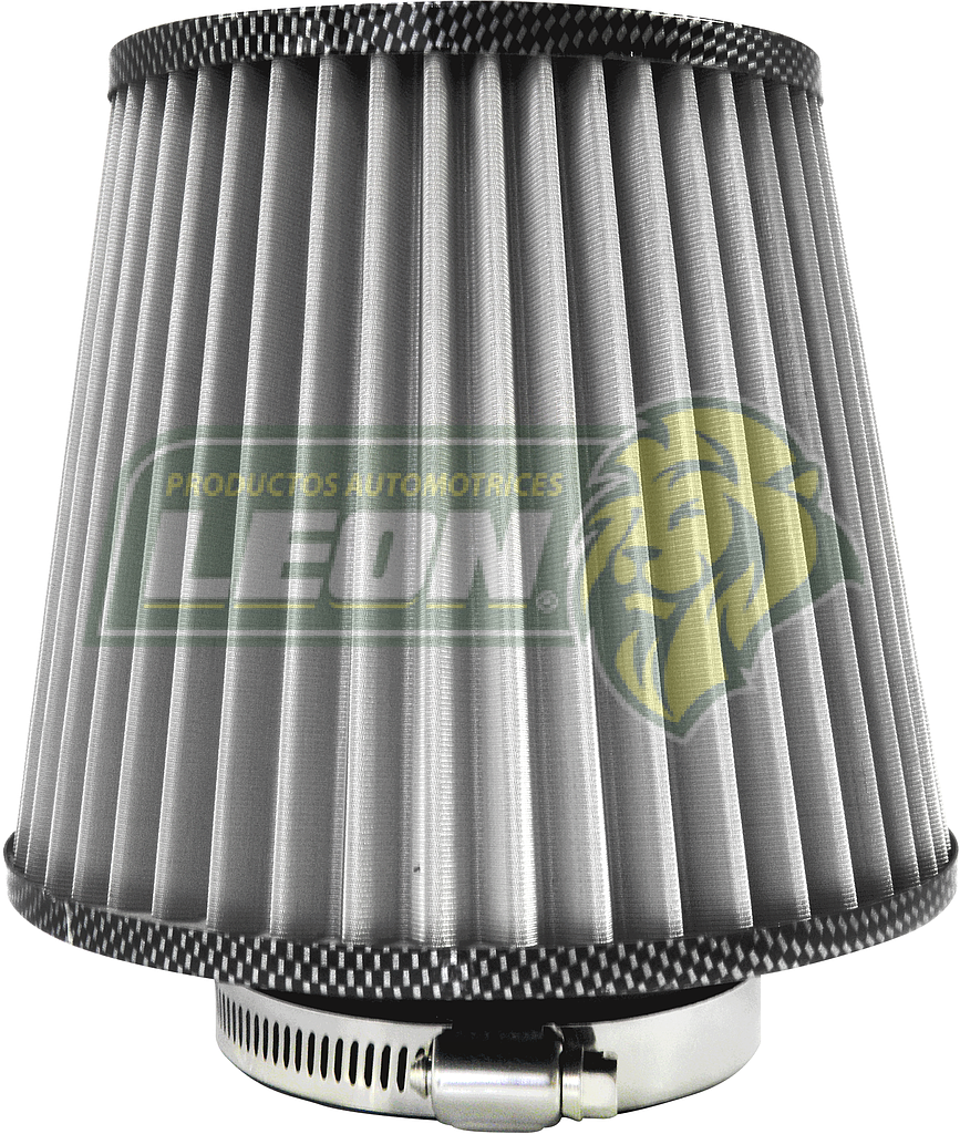 FILTRO AIRE ALTO FLUJO UNIVERSAL C/MALLA ACERO INOX. CARBONO (1115)