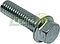 TORNILLO MOTOR HEXAGONAL CABEZA FLANGE 6x20 mm CROMADO P/LLAVE 8 mm