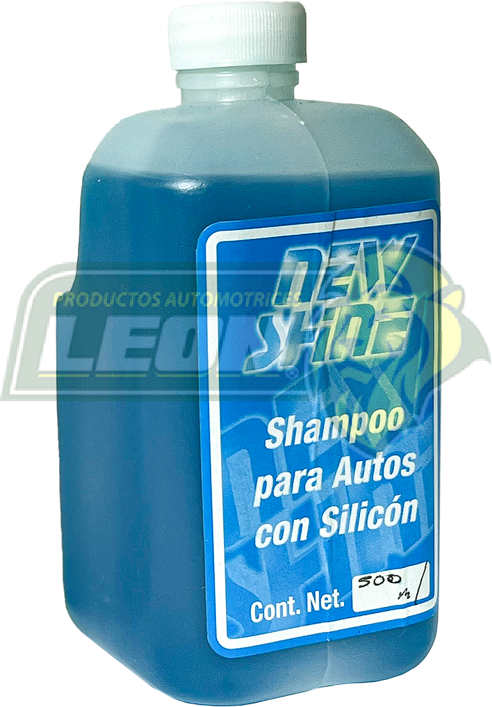 SHAMPOO PARA AUTOS AZUL CON SILICON 500 ml. NEW SHINE