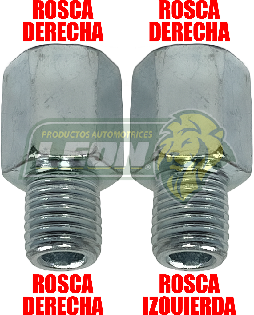TORNILLO P/ESPEJO MOTOS ROSCA R-R Y R-L M10 (JGO. c/2 pzas.)