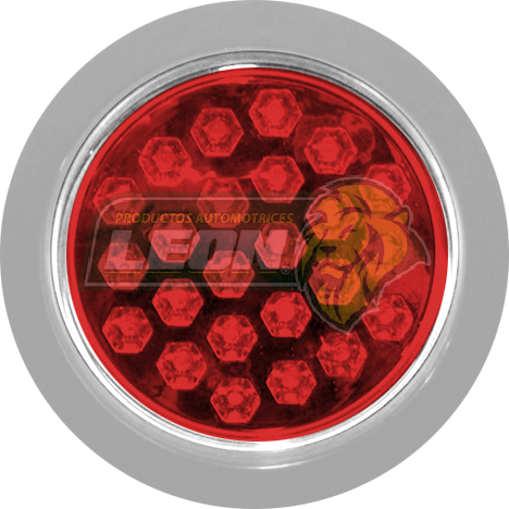 PLAFON REDONDO LEDS UNIVERSAL 24 LEDS ROJO Ø:4” 10.5 cm