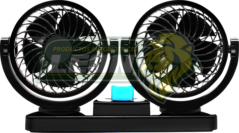 VENTILADOR DOBLE 4.5” ASPAS DE PLASTICO BASE PLANA (EXTENSION DE 2.3 mt)