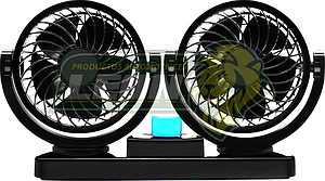 VENTILADOR DOBLE 4.5” ASPAS DE PLASTICO BASE PLANA (EXTENSION DE 2.3 mt)