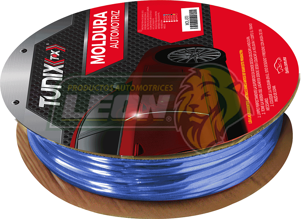 MOLDURA SILVATRIM CROMO AZUL 45 MTS