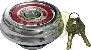 TAPON GASOLINA CROMO C/LL. FORD, DODGE, G.M., TRACTORES BOCA 38 mm (TG-750, GM005)