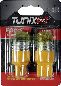 FOCOS DE PELLIZCO 7443, 3LED, CON CAPUCHA Y FUNCION DE FLASH, AMARILLO (PAR)