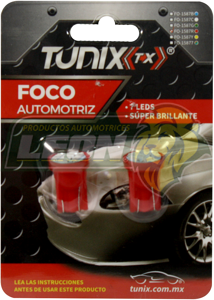 FOCO PELLIZCO 7 LEDS ROJO TUNIX X PAR