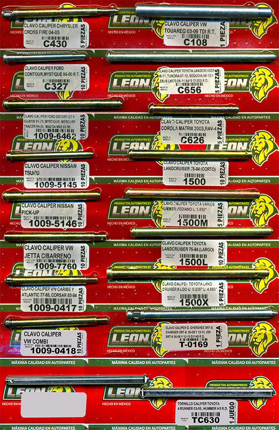 MUESTRARIO DE CLAVOS CALIPER VARIOS MODELOS