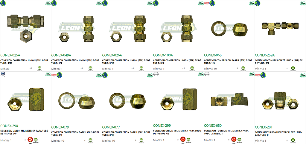 MUESTRARIO DE CONEXIONES MAS COMERCIALES